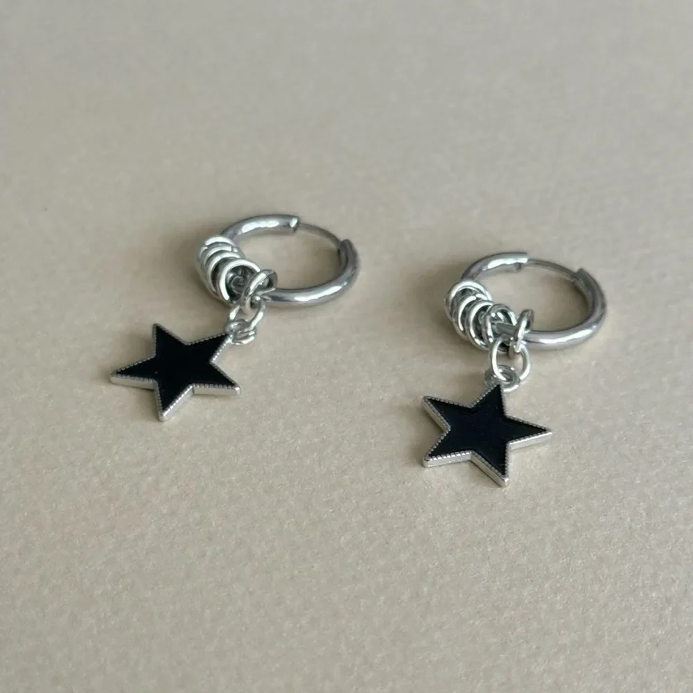 Star hoop earrings #2121